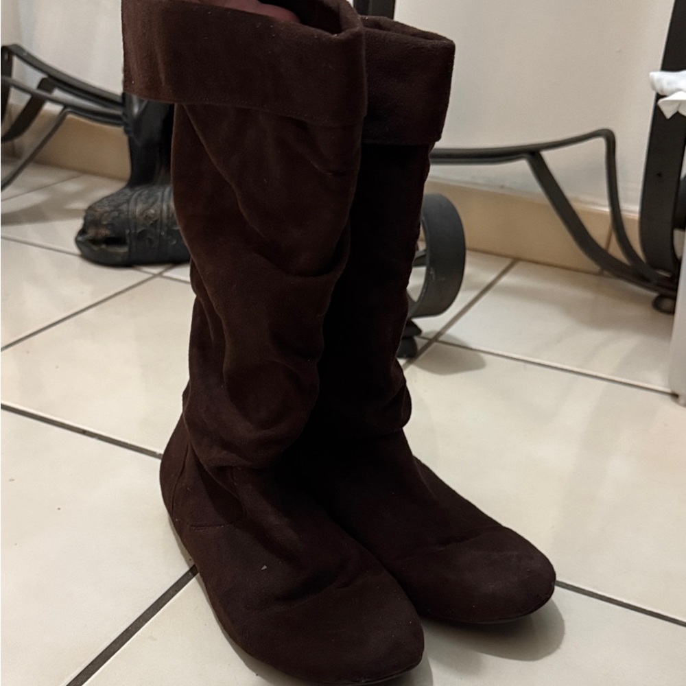 Journee Collection Dark Brown Over the Knee Boots